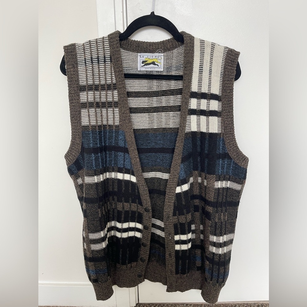Plaid vintage sweater vest